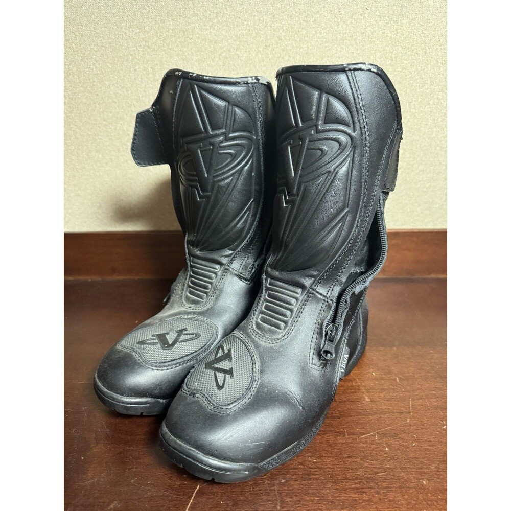 Vega Women's Black Motorcycle Touring Boots Size 7 Good Condition
